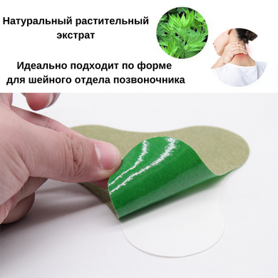 Трансдермальний пластир з полином для зняття больових відчуттів у шиї та плечах Полинний "Дзига"