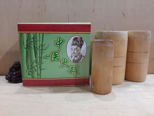Бамбуковые банки для массажа набор 3 шт